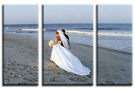 сегментированнные картины на холсте по свадебной фотографии