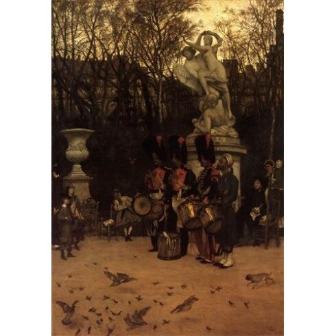 Картина Жак Жозеф Тиссо, Beating the Retreat in the Tuileries Gardens